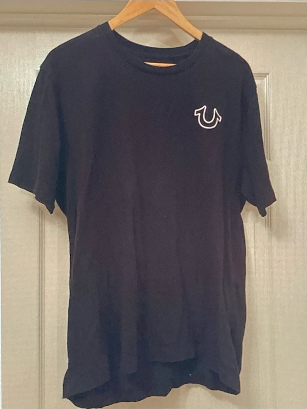 True Religion Black Short Sleeve Logo Tee